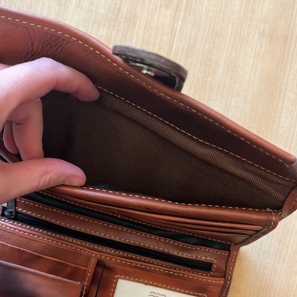 Happee Brown Embroidered Wallet Clutch - Picture 6 of 11